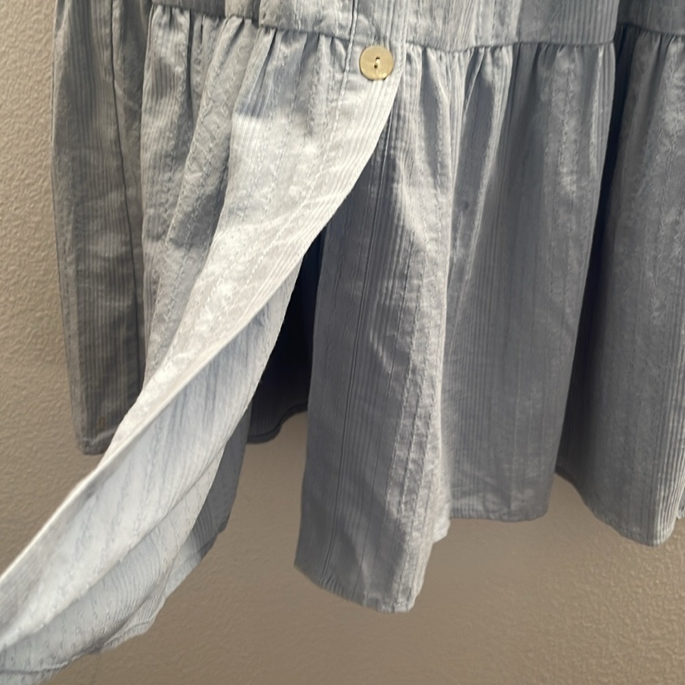 KEIRA TIERED MIDI SKIRT DUSTY BLUE by Another Love - Picture 6 of 9